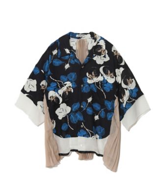 ＜UNDERCOVER Pre Collection (Women)＞レーヨン総柄プリーツシャツ　ＵＰ１Ｆ１４０４－１